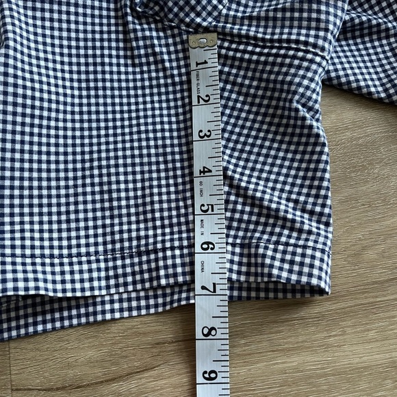 Talbots 7" Blue and White Gingham Relaxed Chino Shorts Plus SZ 22W - Picture 3 of 4